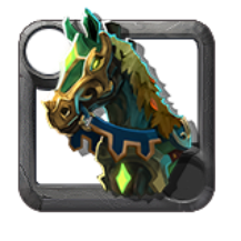 Elite Green Knight's Armored Horse