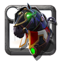 Rogue Adventurer's Heraldic Armored Horse